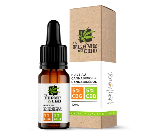 Huile CBG 5% / CBD 5%
