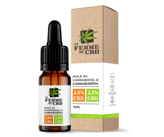 Huile CBG 2,5% / CBD 2,5%