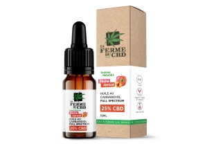 Huile CBD 25% Pêche-Abricot