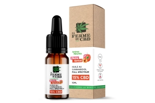 Huile CBD 15% Pêche-Abricot